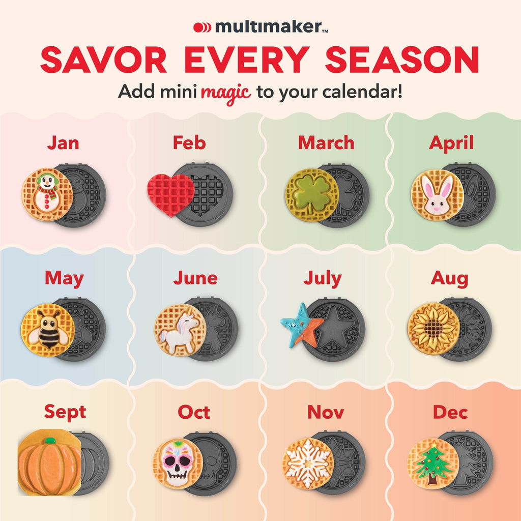 MultiMaker® Mini System with Removable Plates: Waffle & Griddle